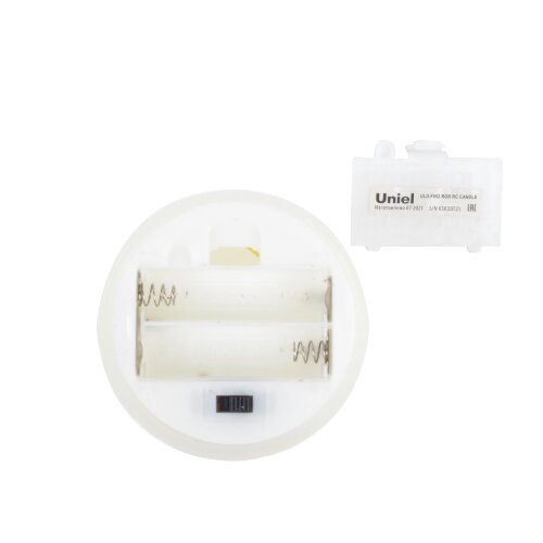 ULD-F052 RGB RC CANDLE Фигура светодиодная Свеча на батарейках 2АА не в-к, 7.5х10 см, 1 светодиод, RGB свет, Пульт ДУ в-к, TM Uniel - фото 6