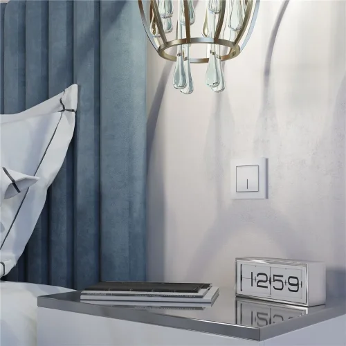 Сенсорный выключатель одноклавишный с подсветкой 1000 Вт (белый) W4510001 - фото 4