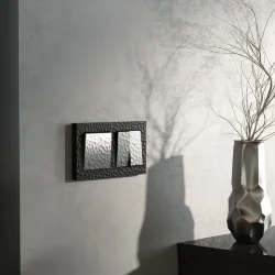 Выключатель одноклавишный (Hammaer серебряный) W1210006