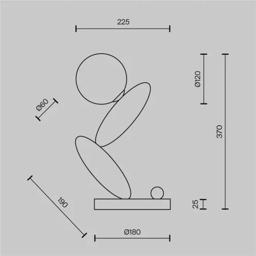 Настольный светильник Резонанс / Resonance 3000К 6Вт (Платина) MOD482TL-L6PT3K - фото 9