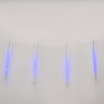 ULD-E2403-144-DTK BLUE IP44 METEOR Занавес светодиодный фигурный Падающие звезды, соединяемый, 2х0.3м, 8 подвесов, Синий свет, Провод прозрачный. - фото 2