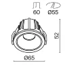 Встраиваемый светильник Альфа / Alfa LED 10 Вт 3000 К 36° (Белый) DL043-01-10W3K-RD-WB - фото 3