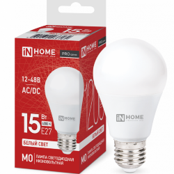 Лампа светодиодная низковольтная LED-MO-PRO 15Вт 12-48В Е27 4000К 1200Лм IN HOME