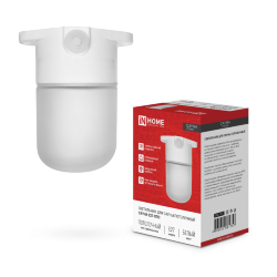 Светильник для сауны потолочный САУНА E27-ППС пластик, стекло IP65 110x138мм белый IN HOME