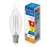 LED-CW35-6W-3000K-E14-CL-DIM-SLF Лампа светодиодная диммируемая, Форма свеча на ветру, прозрачная, Теплый белый свет 3000K, Картон - фото 3