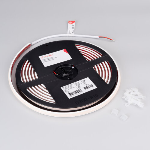 Светодиодная лента герметичная COB-PW-X480-10mm 24V Warm3000 (10 W/m, IP66, 5m) (Arlight, 5 лет) - фото 3