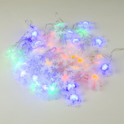 ULD-S0500-050-DTA MULTI IP20 SNOWFLAKES-3 Гирлянда светодиодная Снежинки-3, 5м, 50 светодиодов, Разноцветный свет, Провод прозрачный