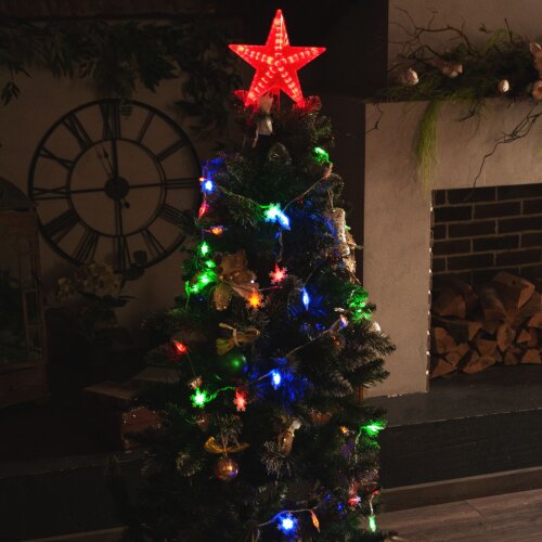 ULD-S0500-050-DTA MULTI IP20 SNOWFLAKES-3 Гирлянда светодиодная Снежинки-3, 5м, 50 светодиодов, Разноцветный свет, Провод прозрачный - фото 6