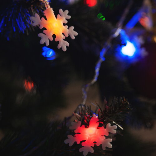 ULD-S0500-050-DTA MULTI IP20 SNOWFLAKES-3 Гирлянда светодиодная Снежинки-3, 5м, 50 светодиодов, Разноцветный свет, Провод прозрачный - фото 8