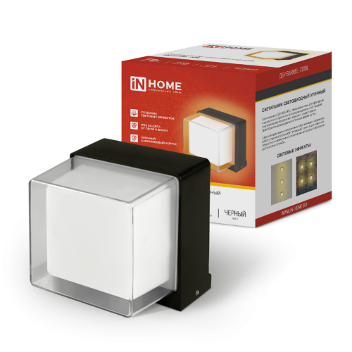 Светильник уличный светодиодный ДБУ BARREL-730BL 7Вт 3000К IP54 черный IN HOME - Фото