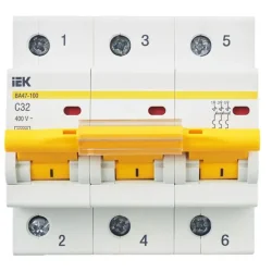 Выключатель автоматический модульный 3п C 32А 10кА ВА47-100 KARAT IEK MVA40-3-032-C
