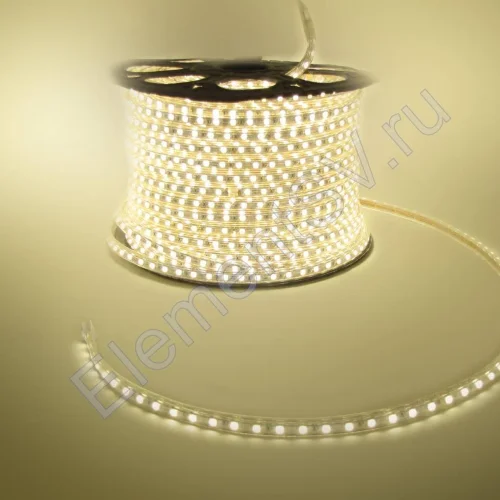 Светодиодная лента 220V 5050 60Led Warm White, 220WW, IP68 - фото.