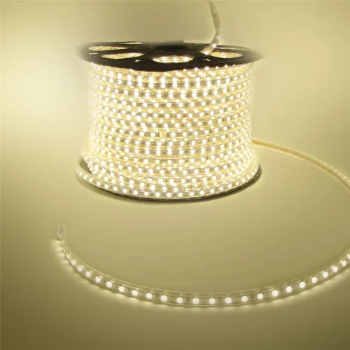 Светодиодная лента 220V 5050 60Led Warm White, 220WW, IP68 - фото I