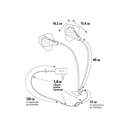 ULT-P35M-15W-SPLE-TM IP40 WHITE LEAF Светильник для растений светодиодный с таймером, на прищепке, Спектр для фотосинтеза, TM Uniel - фото 12