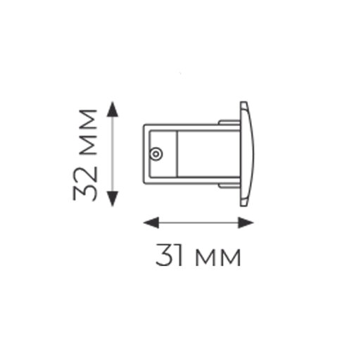 UFB-C41 BLACK 1 POLYBAG Заглушка торцевая для шинопровода, Цвет черный, Упаковка полиэтиленовый пакет. - фото 2