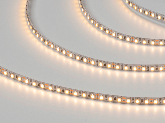 Светодиодная лента 3528, 120 LED/м, 9,6 Вт/м, 12В , IP20, Цвет: Теплый белый, SWG3120-12-9.6-WW-M - фото