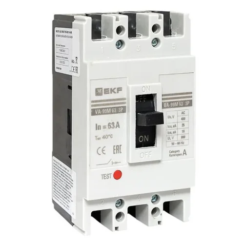 Выключатель автоматический 3п 63/63А 25кА ВА-99М PROxima EKF mccb99-63-63m - фото