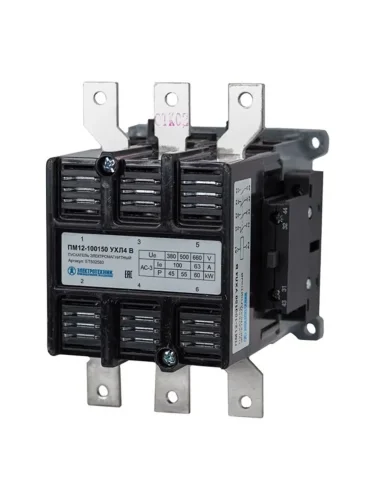 Пускатель ПМ 12-100150 УХЛ4 В 100А кат. 380В AC 2НО+2НЗ Электротехник ET502580 - фото