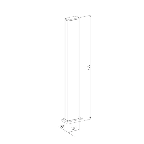 Ландшафтный светодиодный светильник Flat IP54 1538 TECHNO LED серый - фото 5