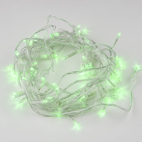 ULD-S0500-050-DTA GREEN IP20 Гирлянда светодиодная с контроллером, 5м, 50 светодиодов, Зеленый свет, Провод прозрачный - фото 2