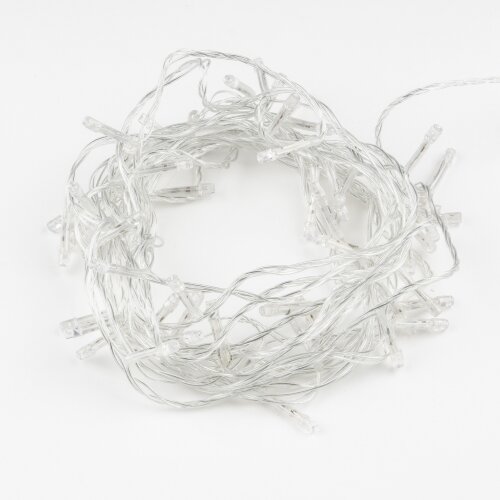 ULD-S0500-050-DTA GREEN IP20 Гирлянда светодиодная с контроллером, 5м, 50 светодиодов, Зеленый свет, Провод прозрачный - фото 4