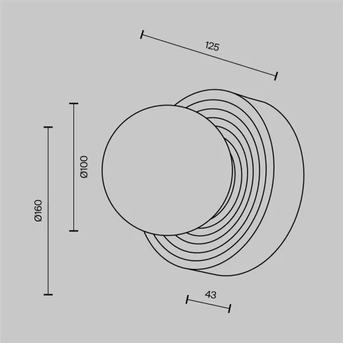 Настенный светильник (бра) Беззаботный / Careless G9х1 (Серый) MOD403WL-01GR1 - фото 5