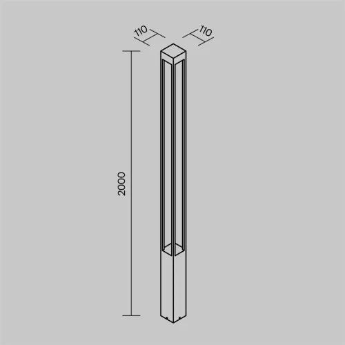 Садово-парковый светильник Эльба / Elbe 3000К 25Вт IP 65 (Графит) - фото 3