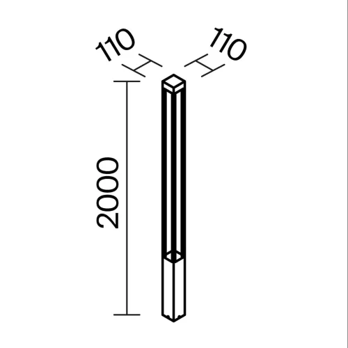 Садово-парковый светильник Эльба / Elbe 3000К 25Вт IP 65 (Графит) - фото 9
