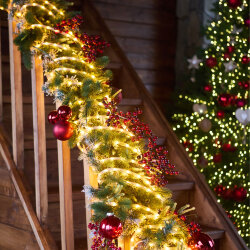 ULD-D50 15M-С08 IP44 YELLOW Гирлянда светодиодная Дюралайт, 15м, Коннектор в-к, Желтый свет, Провод черный