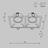 Встраиваемый светильник Dot GU10 2x10Вт (Белый) - фото 8