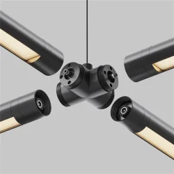 Х-образный вертикальный коннектор для системы Shelf без ввода питания (Черный)