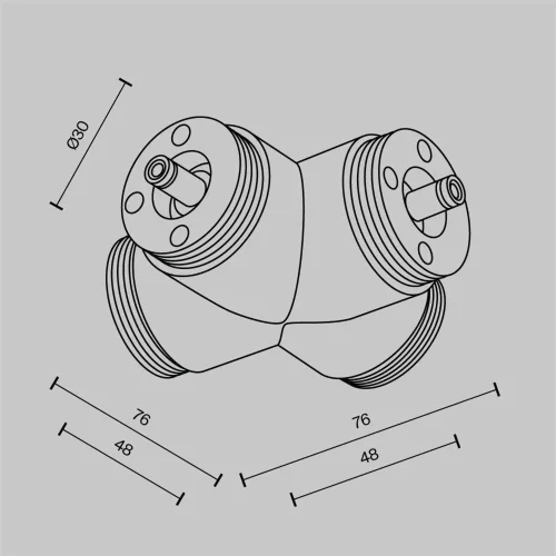 Х-образный вертикальный коннектор для системы Shelf без ввода питания (Черный) - фото 5