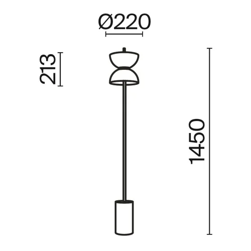 Напольный светильник (торшер) Kyoto 3000К 11Вт (Золото и серый) - фото 2
