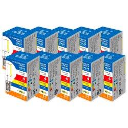 LED-G45-4W-3000K-E14-CL-SLF SET10 Лампа светодиодная, Форма шар, прозрачная, Серия Optima Филамент, Теплый белый свет 3000K, Упаковка 10 штук