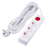 S-GCU3-7B WHITE Удлинитель серии Ultra, шнур 7м., 3 гнезда, 16A, с-з, Белый, TM Uniel - фото 1