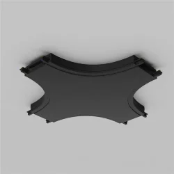 Коннектор питания X-образный Radity черный (Черный)