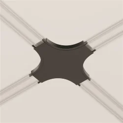 Коннектор питания X-образный Radity черный (Черный)