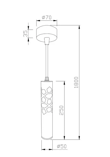 Подвесной светильник Torre 1x11Вт 4000K (Черный) - фото 2