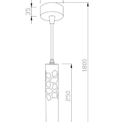 Подвесной светильник Torre 1x11Вт 4000K (Черный)