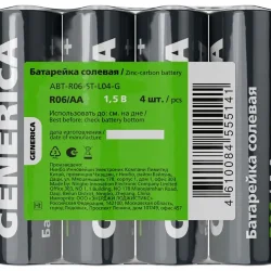 Элемент питания солевой AA/R6 пленка (уп.4шт) GENERICA ABT-R06-ST-L04-G