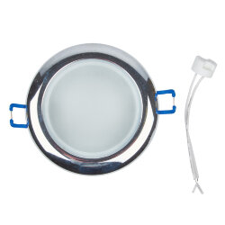 DLS-A201 GU5.3 IP44 CHROME Светильник декоративный встраиваемый, серия Arno, Без лампы, цоколь GU5.3, Металл, Хром