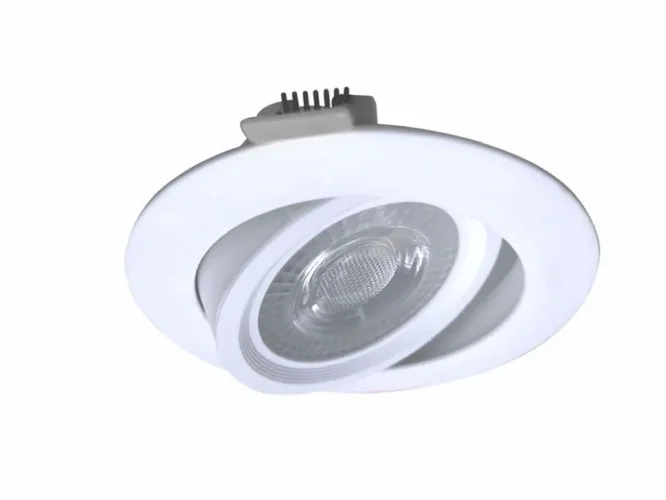 Светильник светодиодный Downlight RR 7Вт 180-265В 4000К кругл. поворотн. панель бел. КОСМОС KDownRR7W4000K - фото