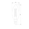 Филаментная светодиодная лампа Dimmable 5W 4200K E14 BLE1401 - фото 3