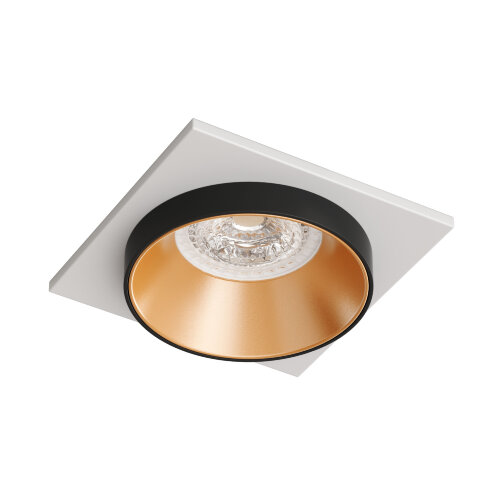 DK2402-GD Встраиваемый светильник, IP 20, 50 Вт, GU10, черный/золотой, алюминий. Фото 7