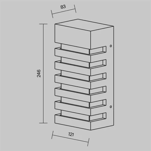 Настенный светильник (бра) Remsa E14х1 40Вт IP 54 (Черный) - фото 6