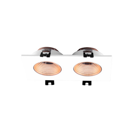 DK3072-WBR Встраиваемый светильник, IP 20, 10 Вт, GU5.3, LED, белый/бронзовый, пластик. Фото 2