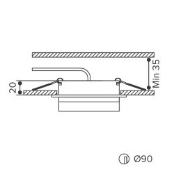 Светильник WOLTA WDL-GX53/06BL-S под лампу GX53 Черный LUCE