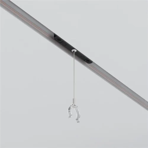 Коннектор с тросовым подвесом Tau в шинопровод Exility (Серебро) - фото 5