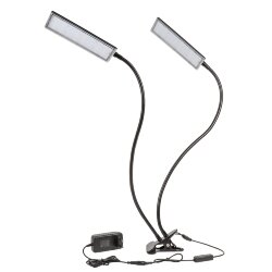 ULT-P37-24W-SPFB-TM-60 IP40 BLACK TWIN Светильник для растений светодиодный с таймером, на прищепке, Спектр для фотосинтеза, TM Uniel
