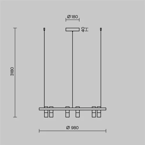 Подвесной светильник Satellite 3000-4000К 40Вт (Белый) - фото 8